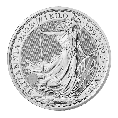 A picture of a 1 Kg. Silver Britannia King Charles Effigy Coin (2023)